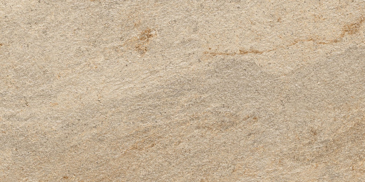 Carrelage effet Pierre Quartzite Beige Doré 120x60x0,9 cm Salvero - Sol extérieur
