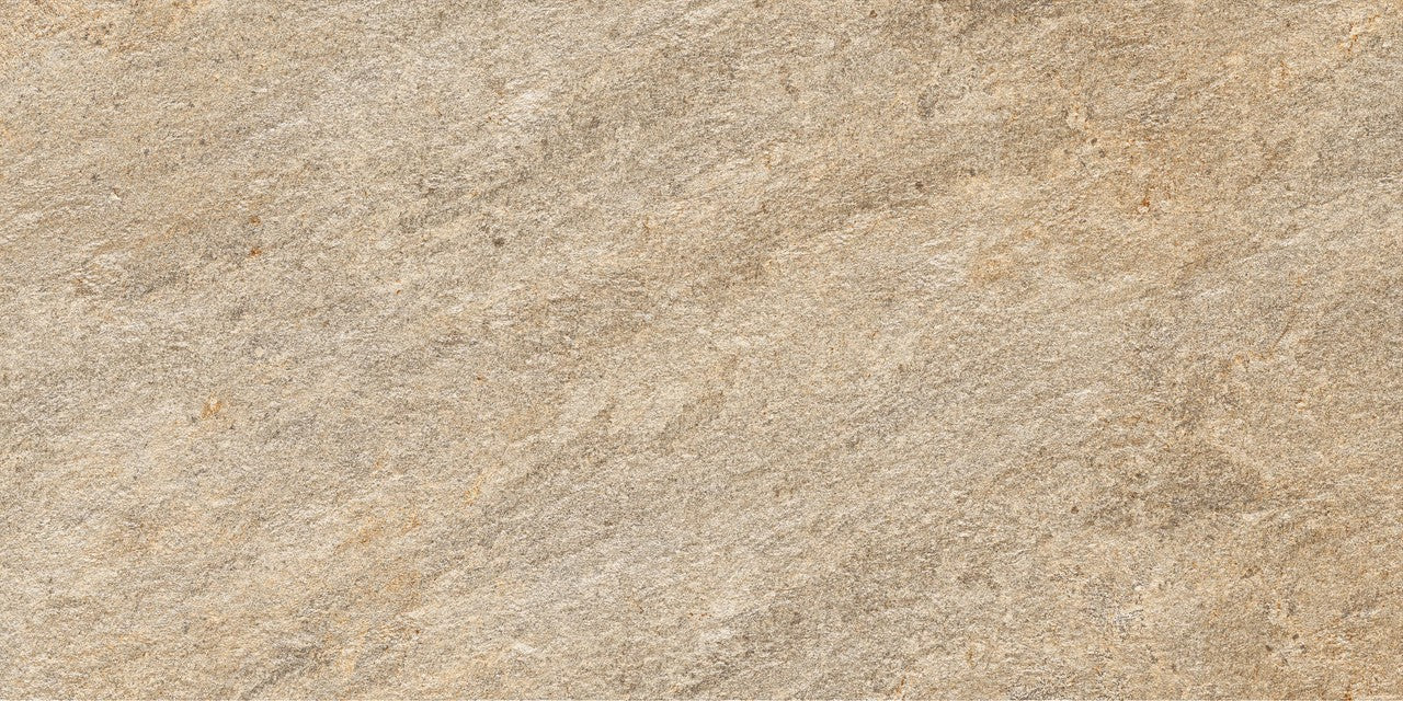 Carrelage effet Pierre Quartzite Beige Doré 120x60x2 cm Salvero - Sol extérieur