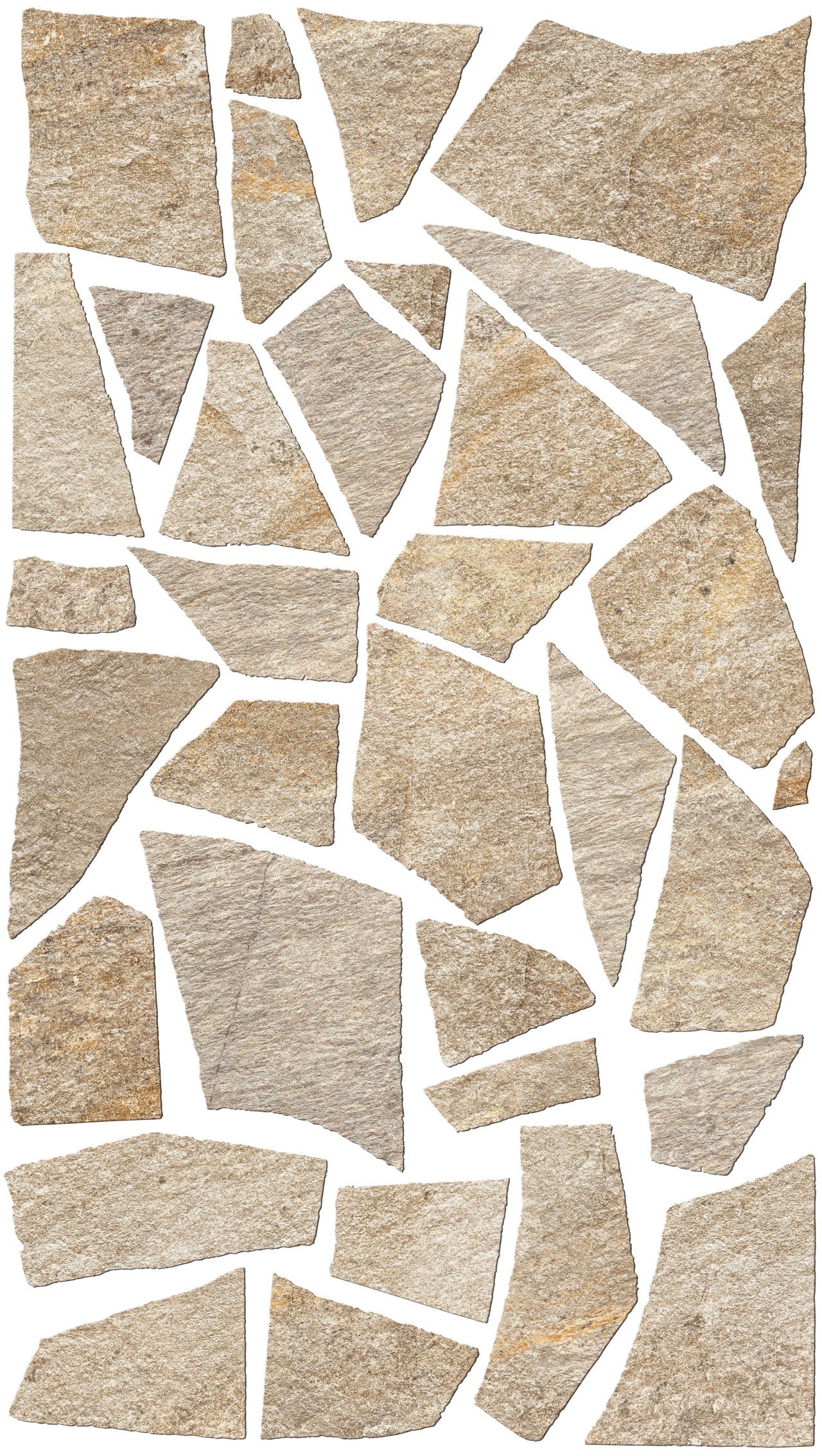 Carrelage effet Pierre Quartzite Beige Doré  Salvero - Sol extérieur