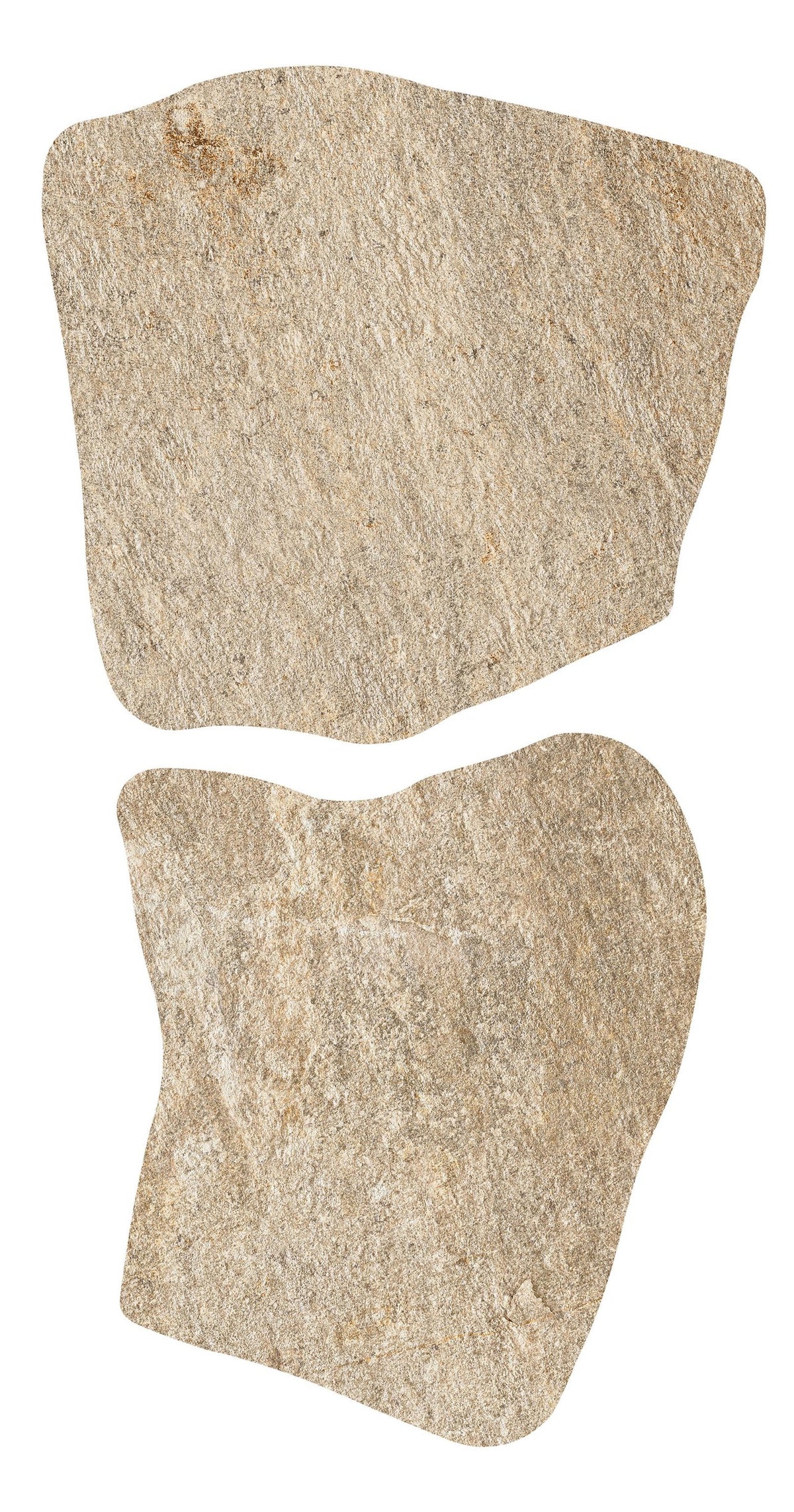 Carrelage effet Pierre Quartzite Beige Doré Dalle A+B 54x54x2 cm Salvero - Sol extérieur