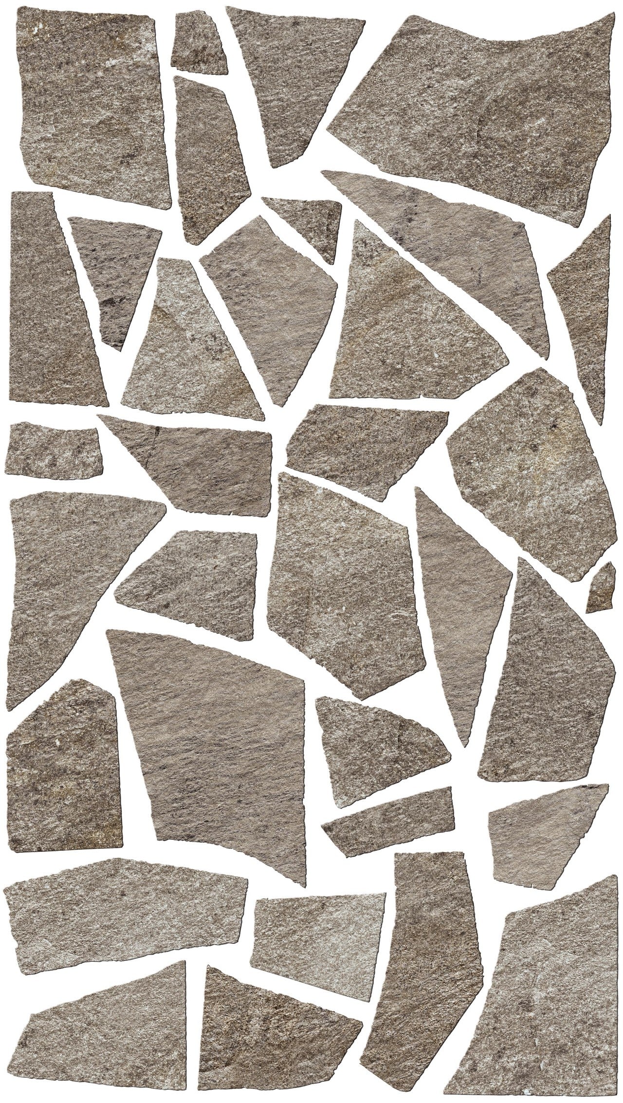 Carrelage effet Pierre Quartzite Gris Roche  Salvero - Sol extérieur