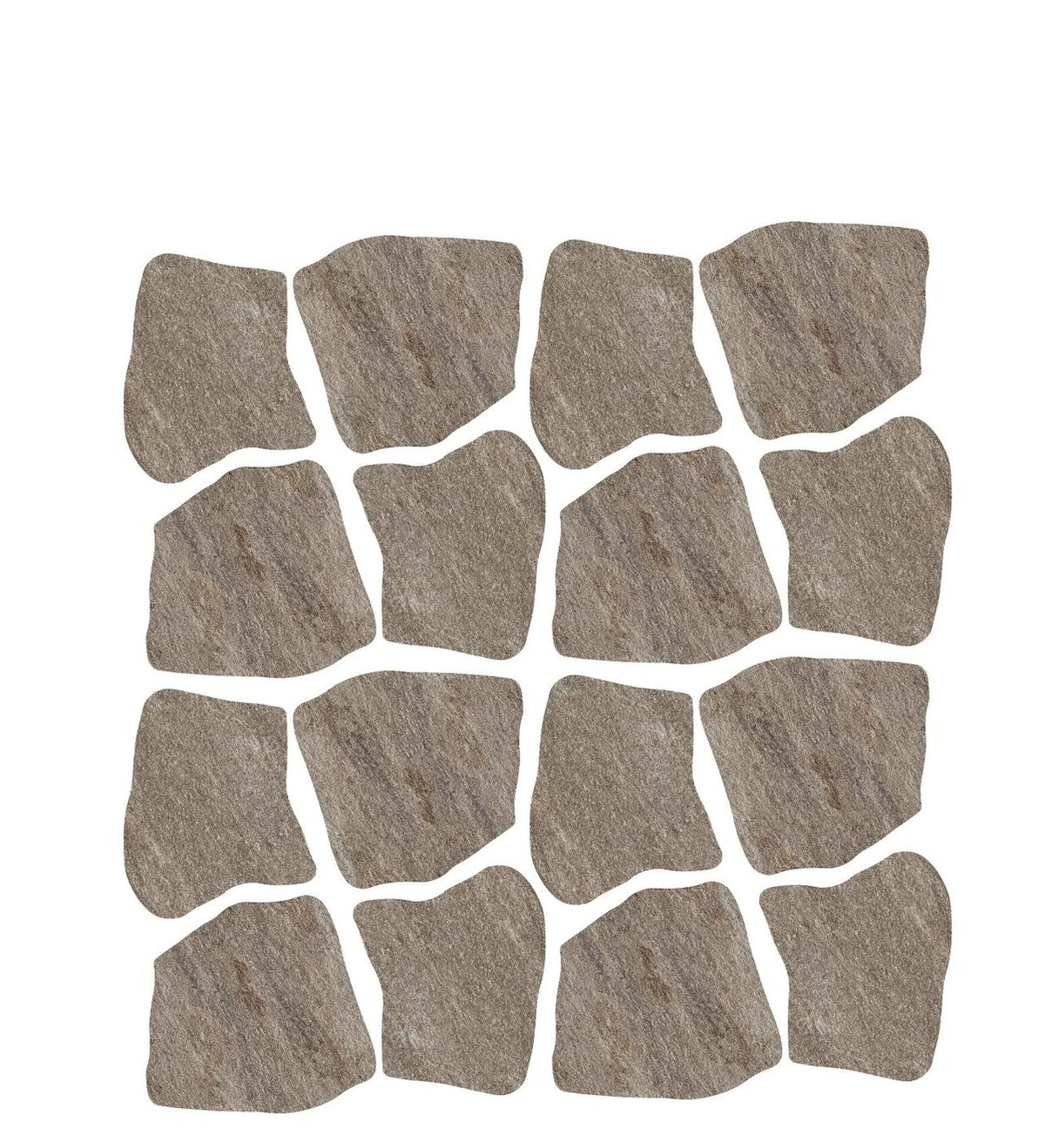 Carrelage effet Pierre Quartzite Gris Roche Dalle A+B 54x54x2 cm Salvero - Sol extérieur