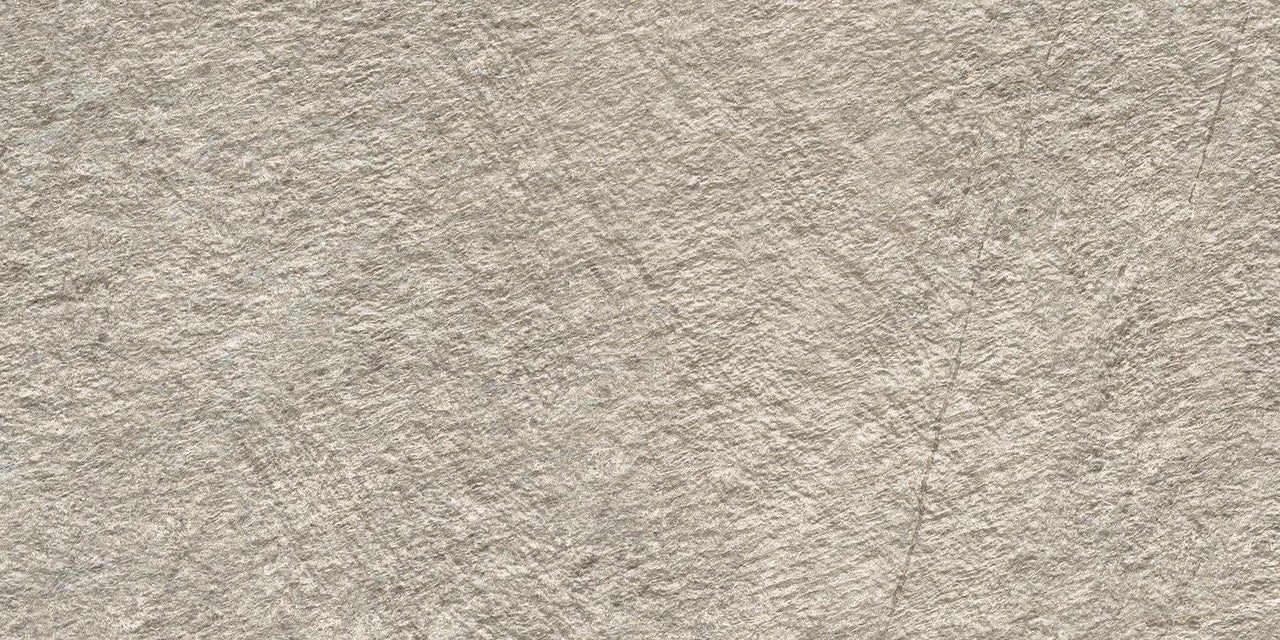 Carrelage effet Pierre Quartzite Gris Argent 60x30x0,9 cm Mat Salvero - Sol et mur intérieur