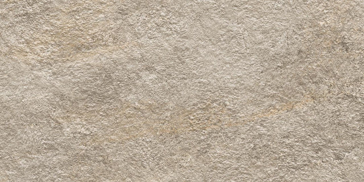 Carrelage effet Pierre Quartzite Gris Argent 60x30x0,9 cm Mat Salvero - Sol et mur intérieur