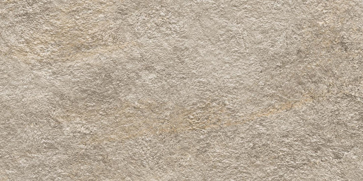 Carrelage effet Pierre Quartzite Gris Argent 60x30x0,9 cm Mat Salvero - Sol et mur intérieur