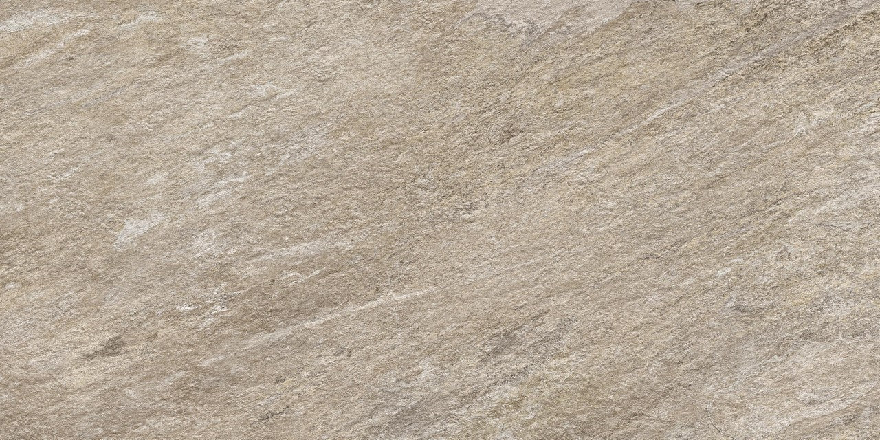 Carrelage effet Pierre Quartzite Gris Argent 120x60x0,9 cm Salvero - Sol extérieur