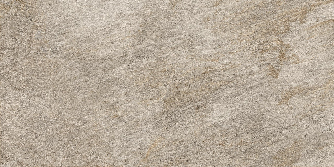 Carrelage effet Pierre Quartzite Gris Argent 120x60x0,9 cm Mat Salvero - Sol et mur intérieur