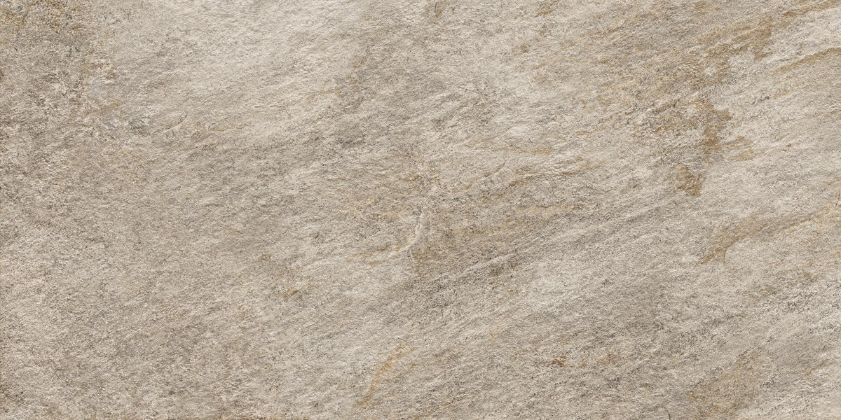 Carrelage effet Pierre Quartzite Gris Argent 120x60x0,9 cm Mat Salvero - Sol et mur intérieur