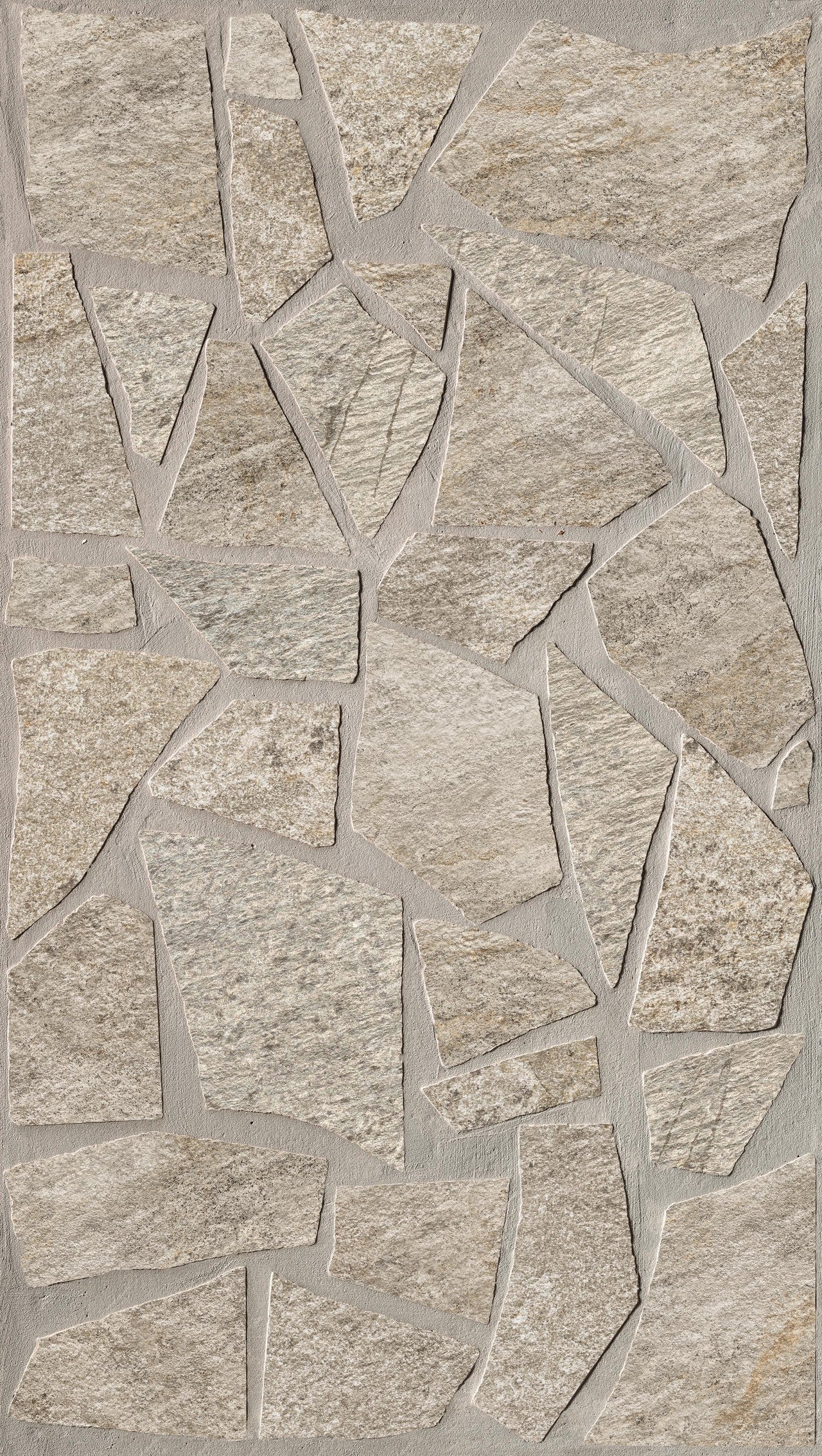 Carrelage effet Pierre Quartzite Gris Argent  Salvero - Sol extérieur
