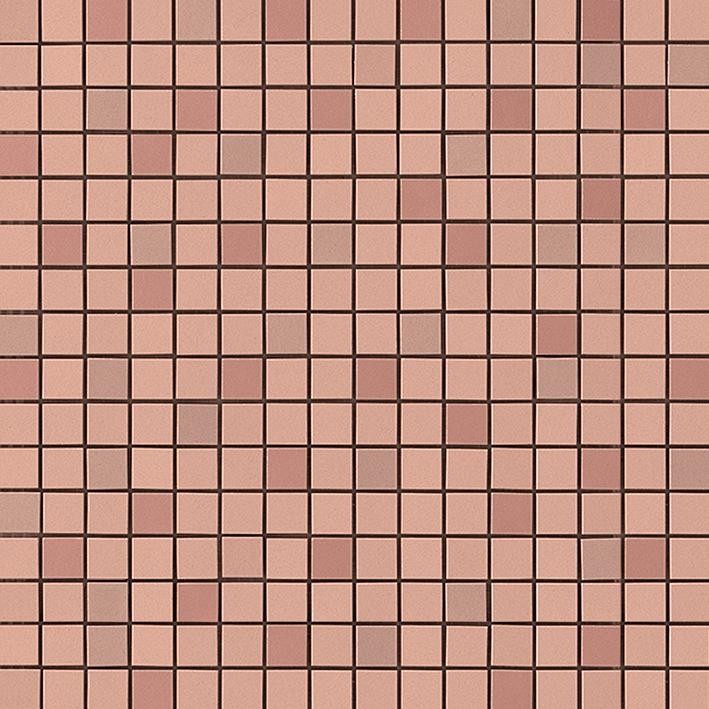 Mosaïque effet Enduit Rose Argile 1,7x1,7 cm Quadra 30,5x30,5x0,85 cm Mat Calviro - Mur intérieur