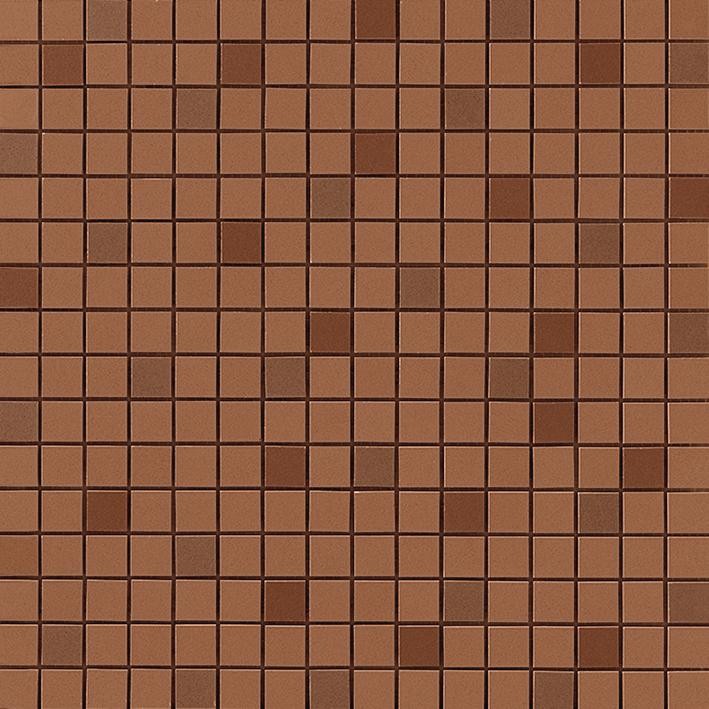 Mosaïque effet Enduit Ocre Brun 1,7x1,7 cm Quadra 30,5x30,5x0,85 cm Mat Calviro - Mur intérieur