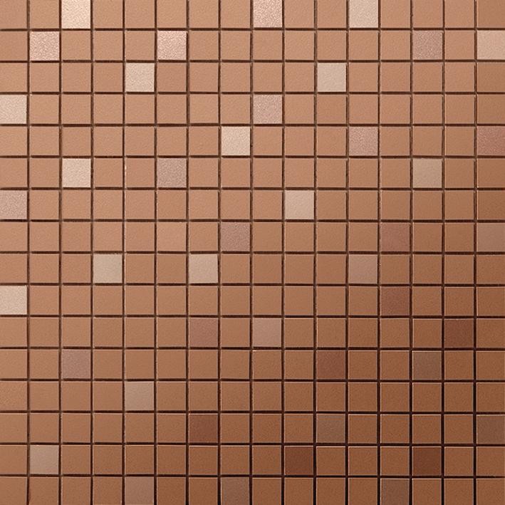 Mosaïque effet Enduit Ocre Brun 1,7x1,7 cm Quadra 30,5x30,5x0,85 cm Mat Calviro - Mur intérieur