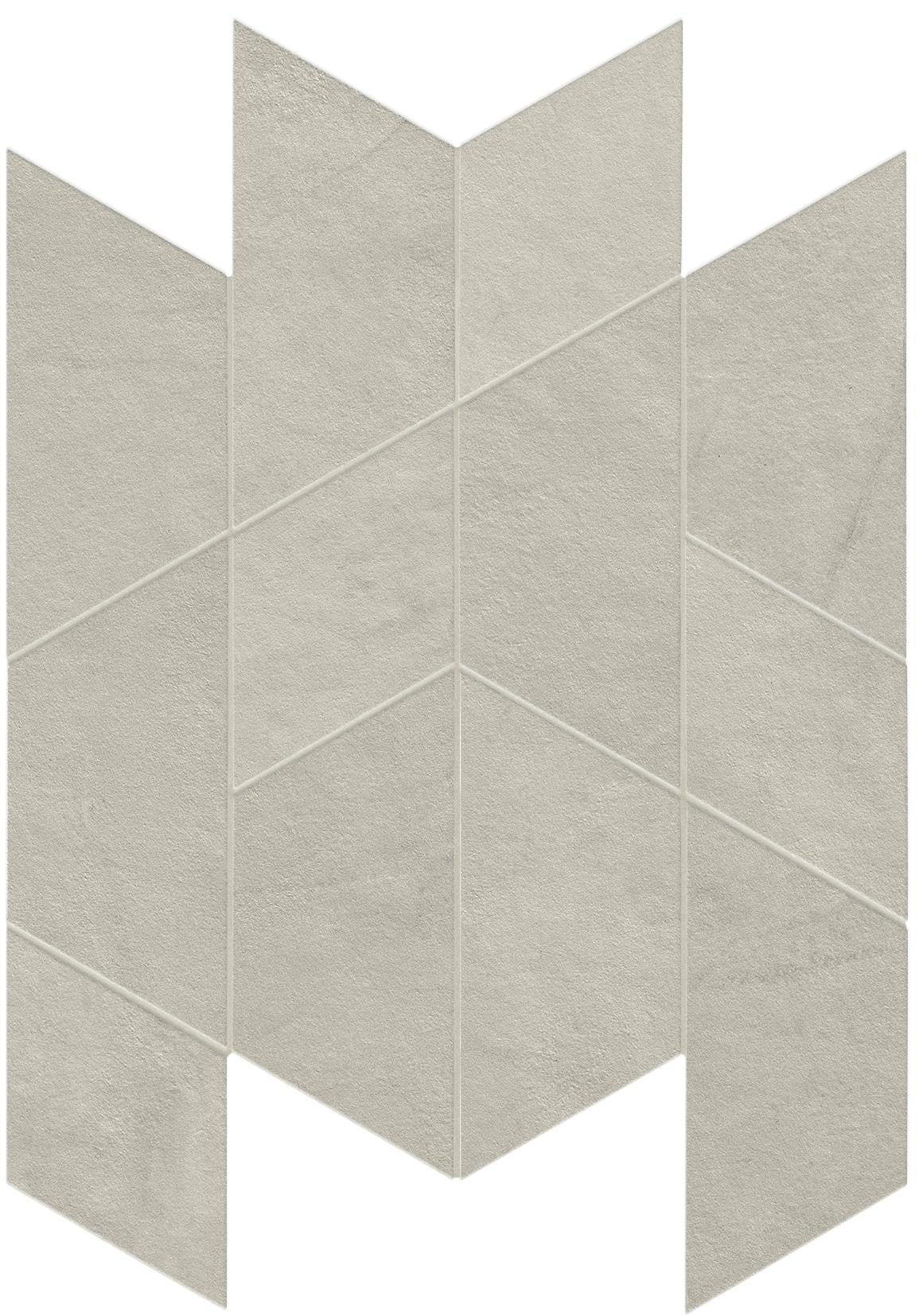 Mosaïque effet Enduit Gris Perle Trama 35,7x31x0,9 cm Mat Calviro - Mur intérieur