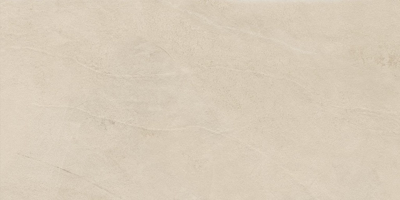 Carrelage effet Enduit Beige Lin 60x30x0,9 cm Mat Calviro - Sol et mur intérieur