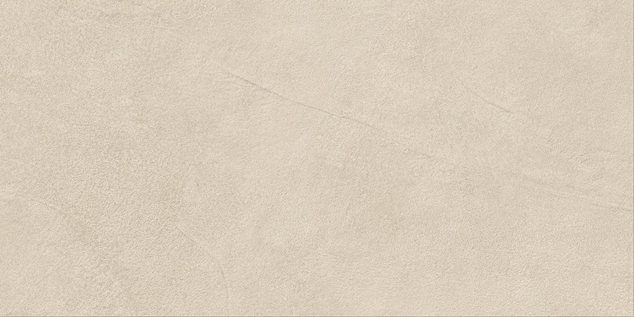 Carrelage effet Enduit Beige Lin 60x30x0,9 cm Mat Calviro - Sol et mur intérieur