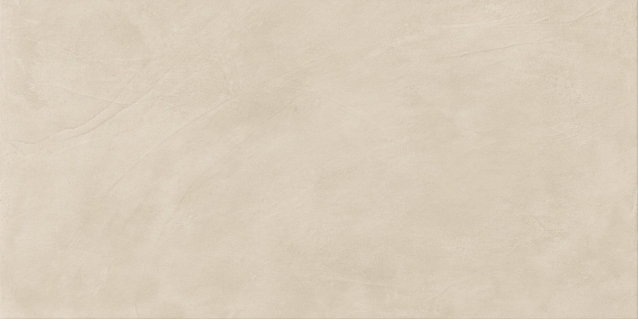 Carrelage effet Enduit Beige Lin 120x60x0,9 cm Mat Calviro - Sol et mur intérieur
