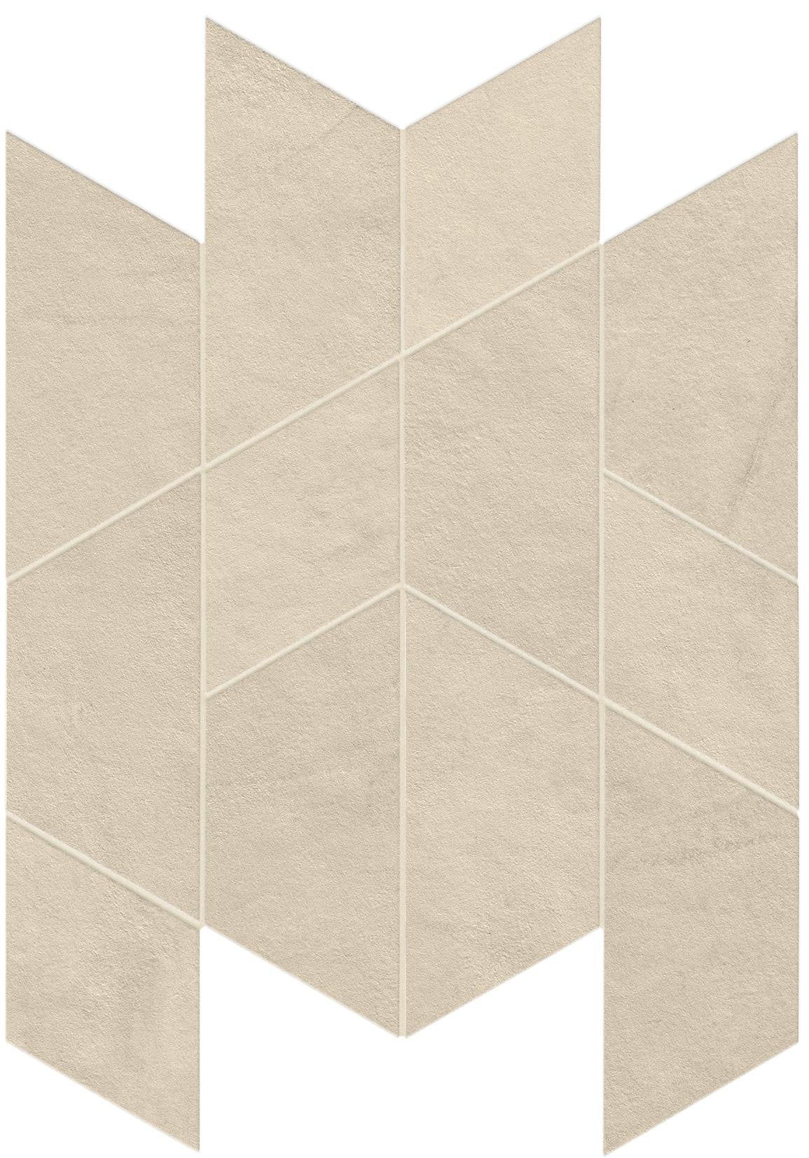 Mosaïque effet Enduit Beige Lin Trama 35,7x31x0,9 cm Silk Calviro - Mur intérieur