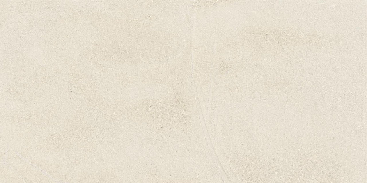 Carrelage effet Enduit Blanc Lin 60x30x0,9 cm Silk Calviro - Sol et mur intérieur