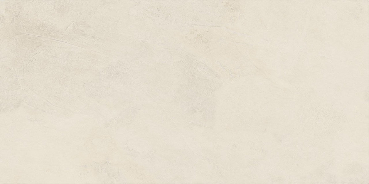 Carrelage effet Enduit Blanc Lin 120x60x0,9 cm Mat Calviro - Sol et mur intérieur