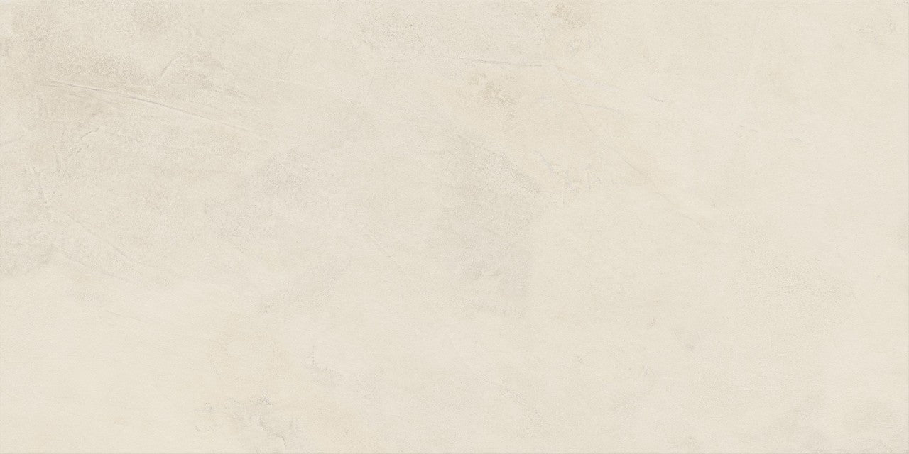 Carrelage effet Enduit Blanc Lin 120x60x0,9 cm Mat Calviro - Sol et mur intérieur