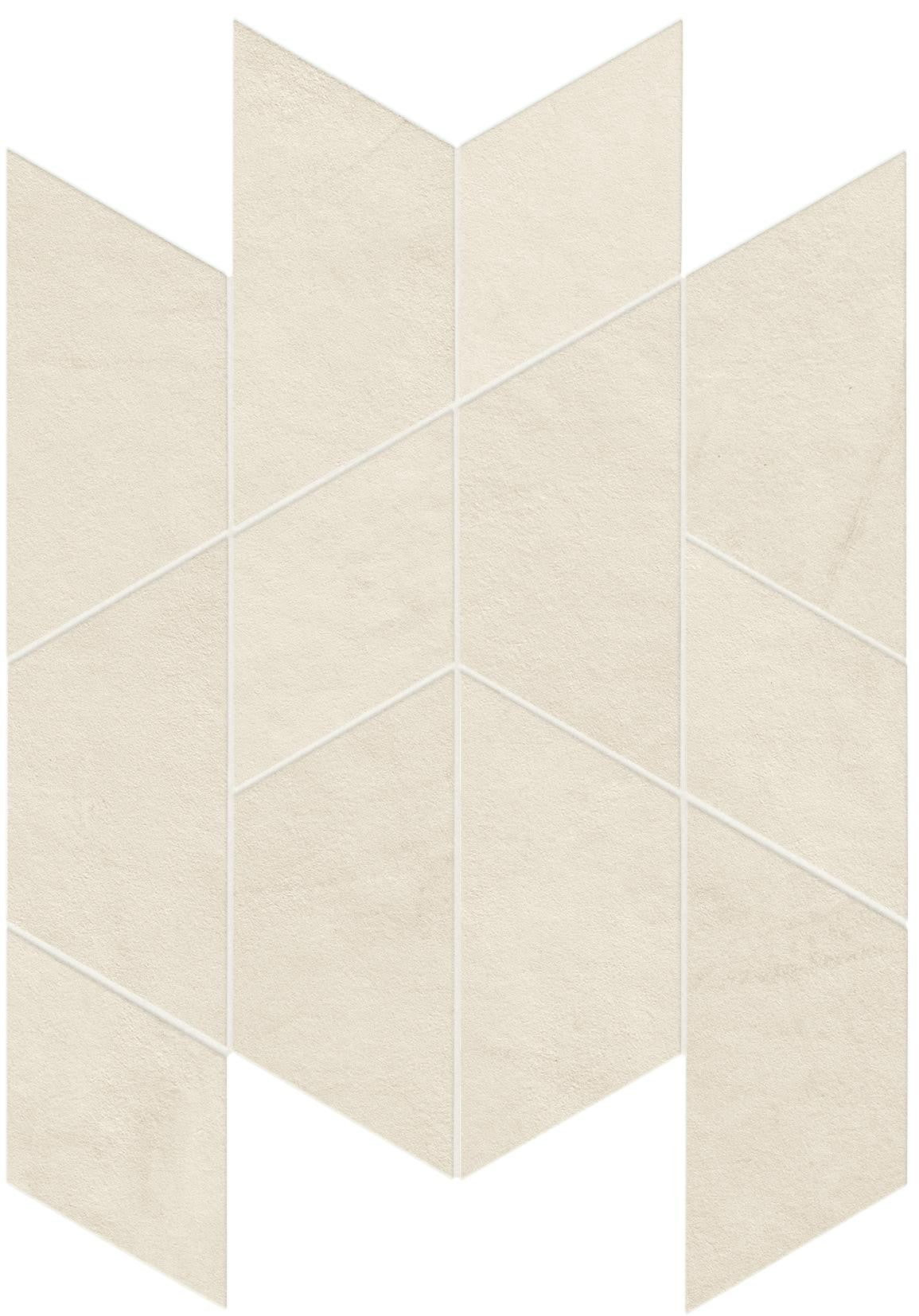 Mosaïque effet Enduit Blanc Lin Trama 35,7x31x0,9 cm Mat Calviro - Mur intérieur