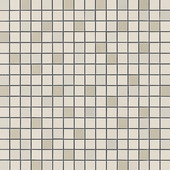 Mosaïque effet Enduit Blanc Lin 1,7x1,7 cm Quadra 30,5x30,5x0,85 cm Mat Calviro - Mur intérieur