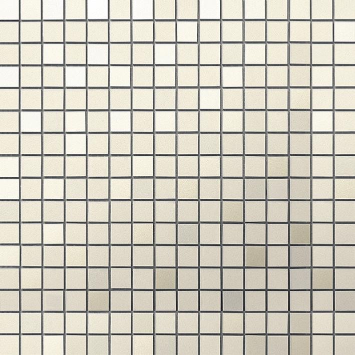 Mosaïque effet Enduit Blanc Lin 1,7x1,7 cm Quadra 30,5x30,5x0,85 cm Mat Calviro - Mur intérieur
