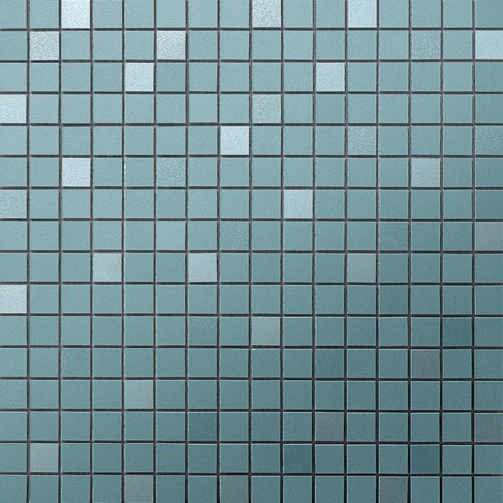Mosaïque effet Enduit Bleu Brume 1,7x1,7 cm Quadra 30,5x30,5x0,85 cm Mat Calviro - Mur intérieur