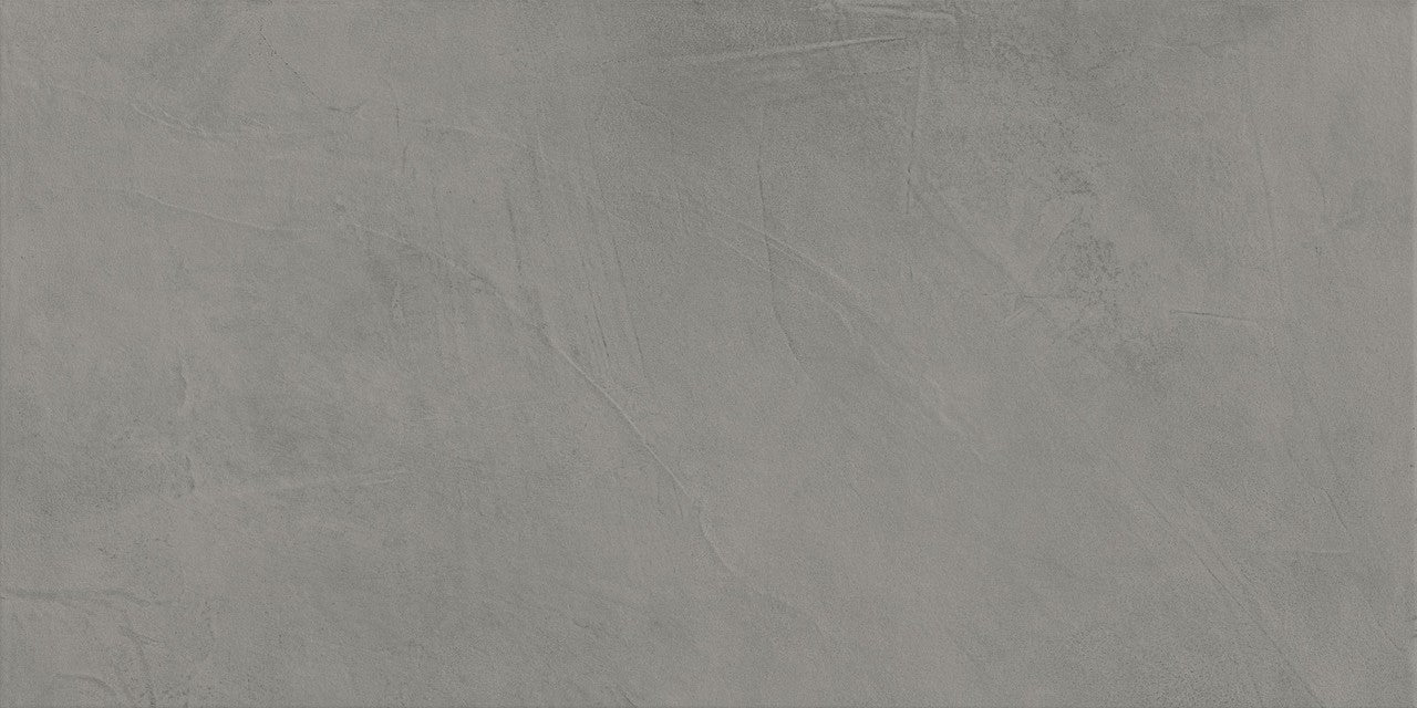 Carrelage effet Enduit Gris Cendré 120x60x0,9 cm Mat Calviro - Sol et mur intérieur