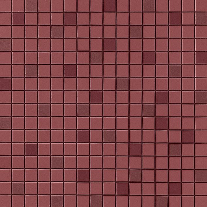 Mosaïque effet Enduit Rouge Argile 1,7x1,7 cm Quadra 30,5x30,5x0,85 cm Mat Calviro - Mur intérieur