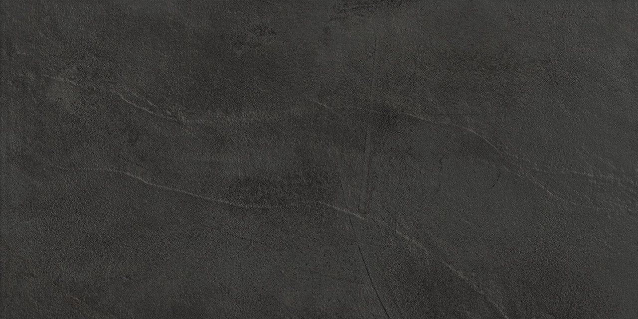 Carrelage effet Enduit Gris Fumé 60x30x0,9 cm Mat Calviro - Sol et mur intérieur