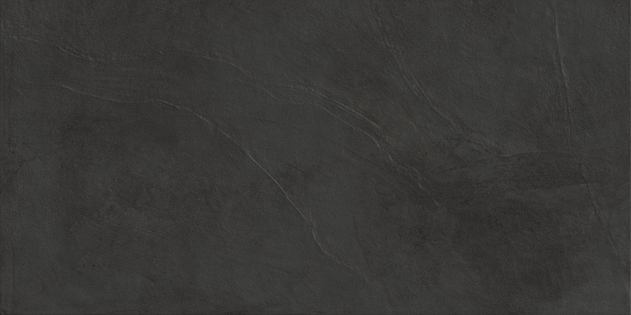 Carrelage effet Enduit Gris Fumé 120x60x0,9 cm Mat Calviro - Sol et mur intérieur