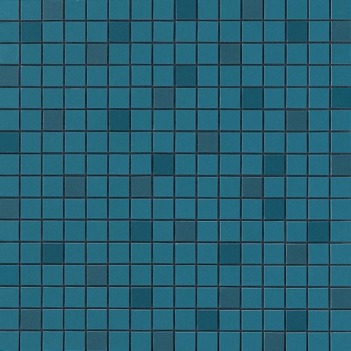 Mosaïque effet Enduit Bleu Océan 1,7x1,7 cm Quadra 30,5x30,5x0,85 cm Mat Calviro - Mur intérieur