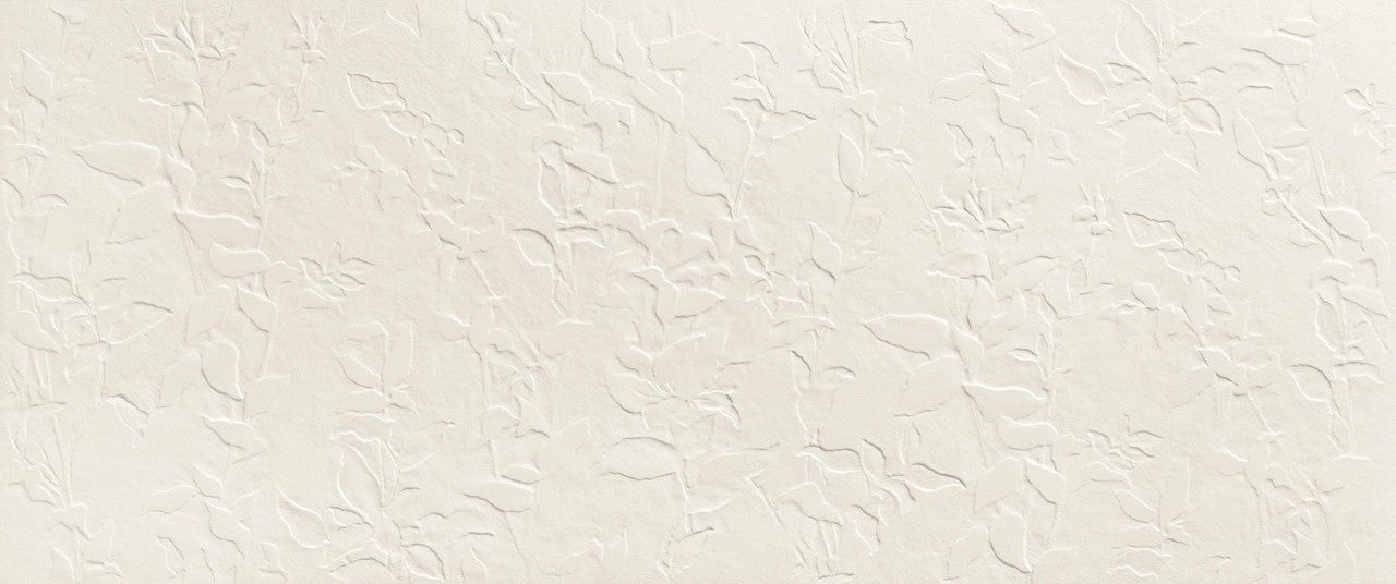 Carrelage 3D Blanc Flower 120x50x0,85 cm Mat Trinella - Mur intérieur