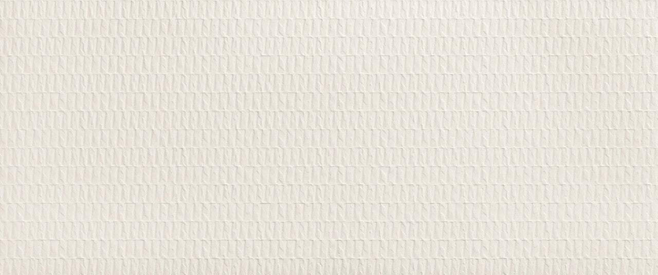 Carrelage 3D Blanc Craft 120x50x0,85 cm Mat Trinella - Mur intérieur