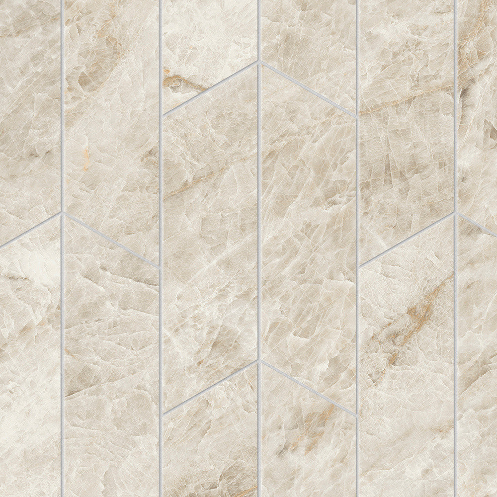 Mosaïque effet Marbre Blanc Impérial Arrow 46,3x17,5x0,9 cm Velours Sorvella - Mur intérieur