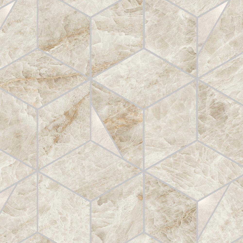 Mosaïque effet Marbre Blanc Impérial Hexa 40,3x23,3x0,9 cm Brillant Sorvella - Mur intérieur