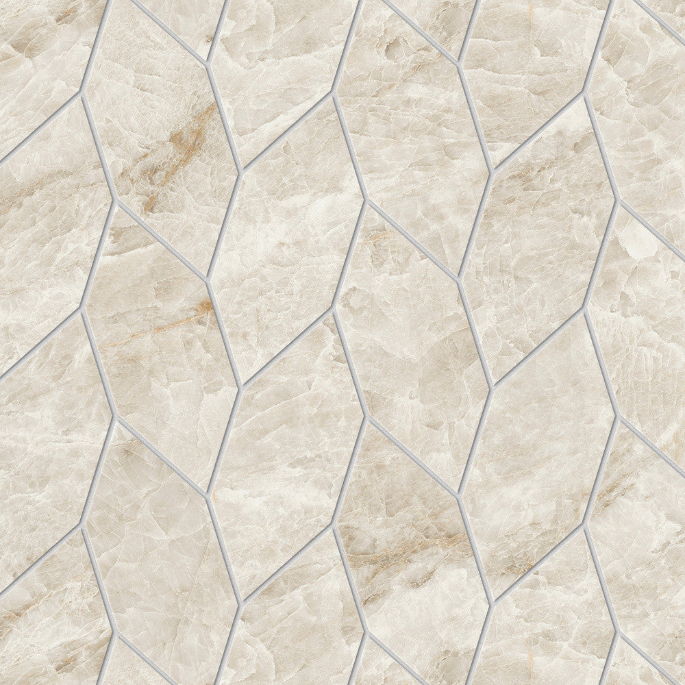 Mosaïque effet Marbre Blanc Impérial Nav 35x27,6x0,9 cm Brillant Sorvella - Mur intérieur