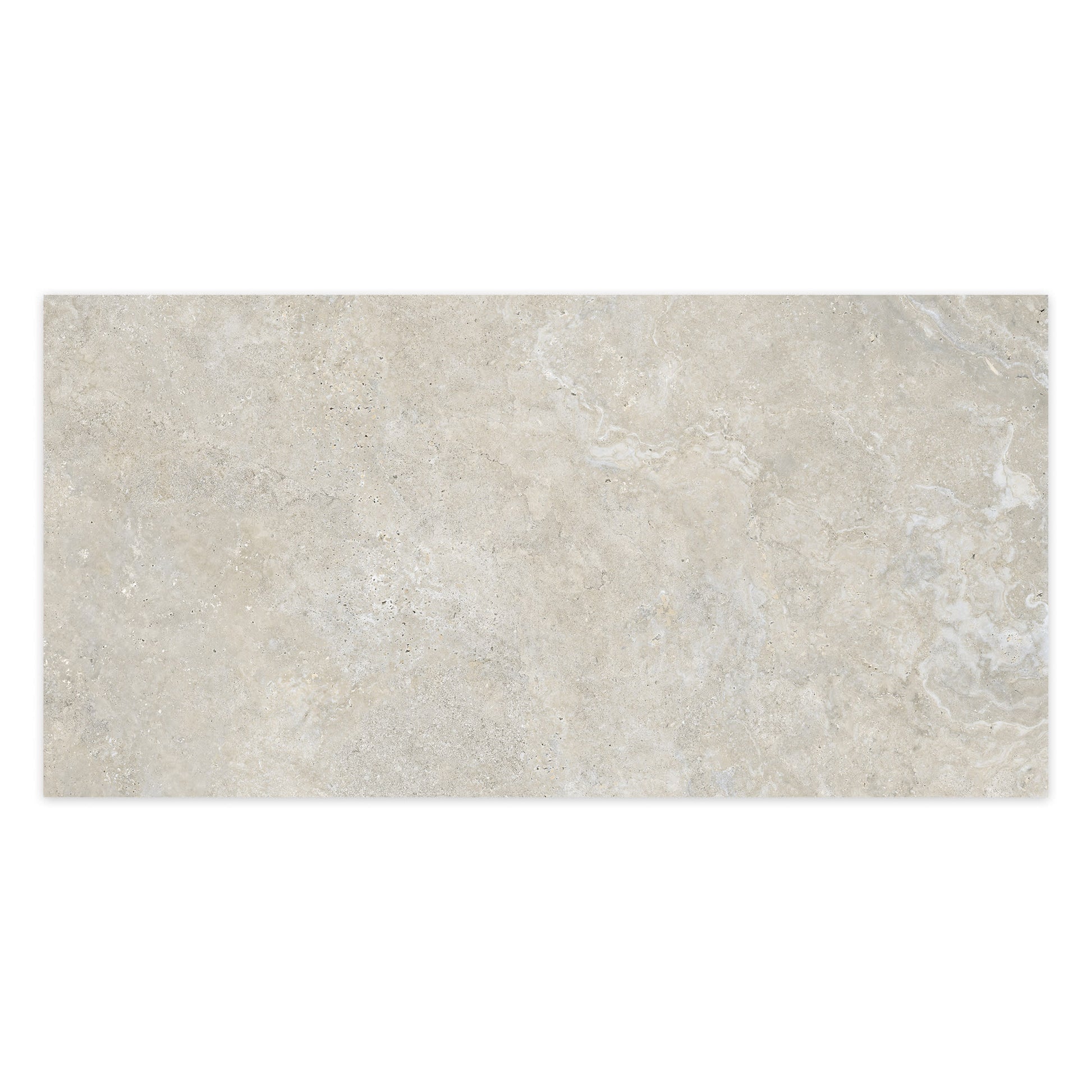 Carrelage effet Travertin Gris Beige 151x75,5x0,9 cm In&Out Castorel - Sol et mur intérieur et Sol extérieur