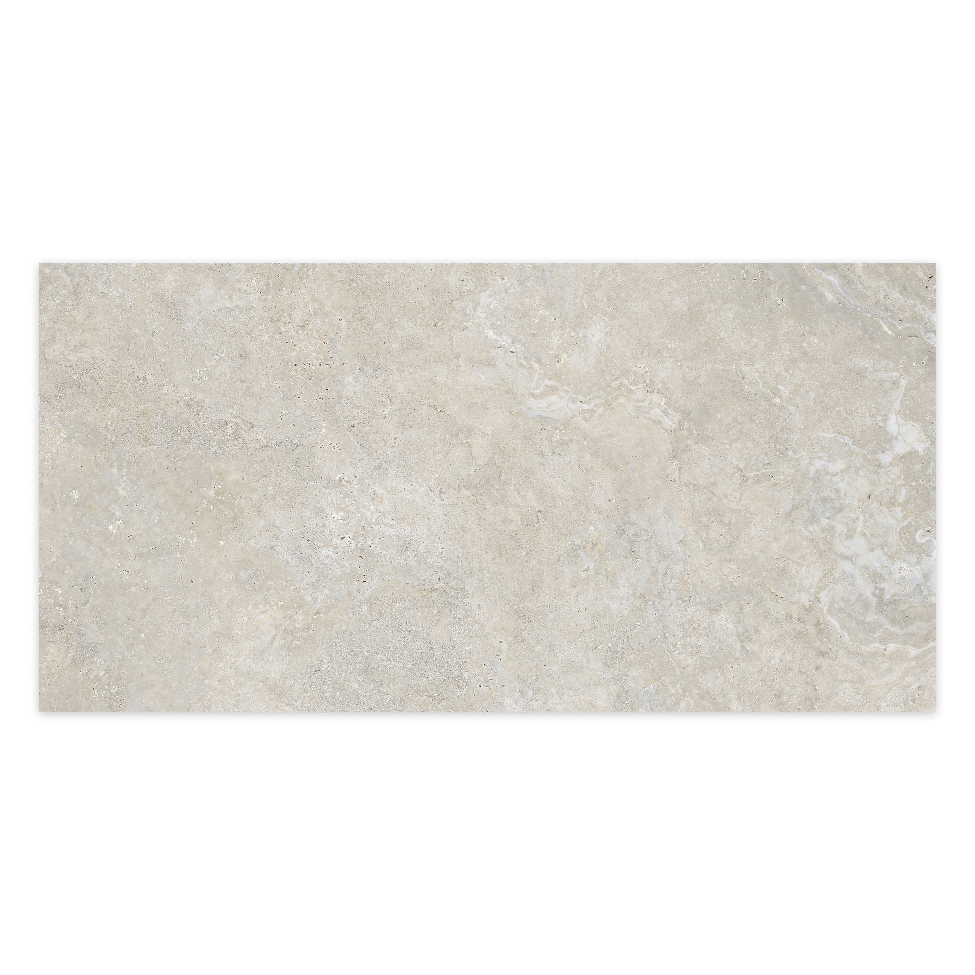 Carrelage effet Travertin Gris Beige 151x75,5x0,9 cm In&Out Castorel - Sol et mur intérieur et Sol extérieur