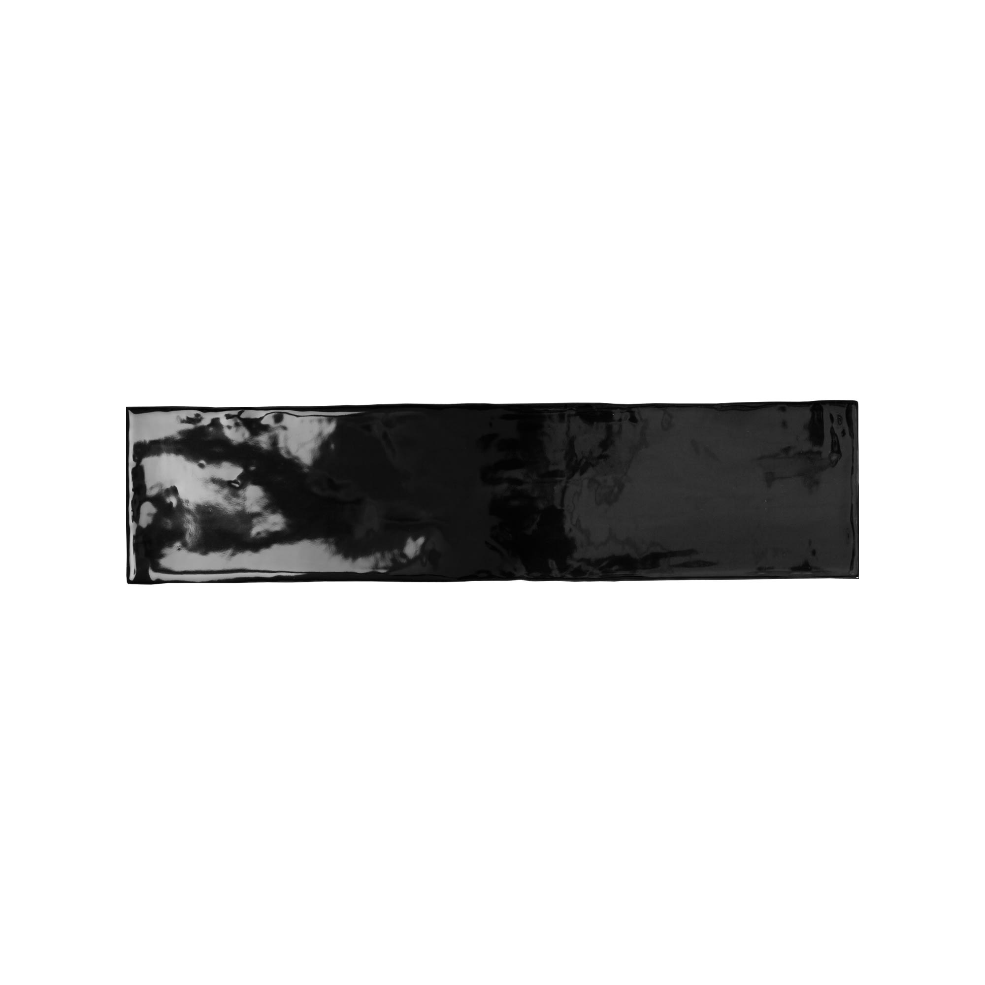 Carrelage effet Zellige Noir 30x7,5x0,82 cm Brillant Novaril - Mur intérieur