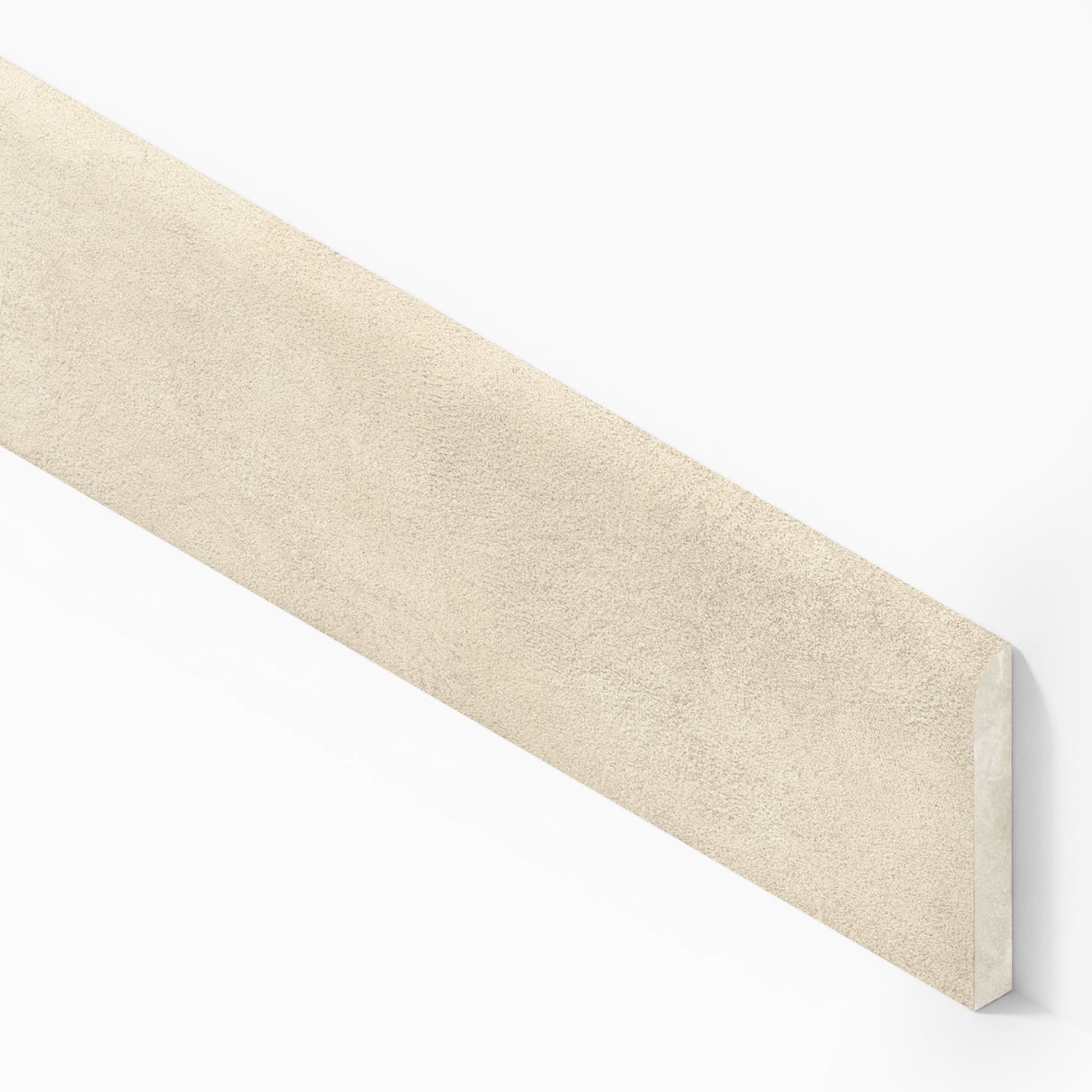 Plinthe carrelage effet Béton Beige Coquille 120x7,2 cm Mat Stavira