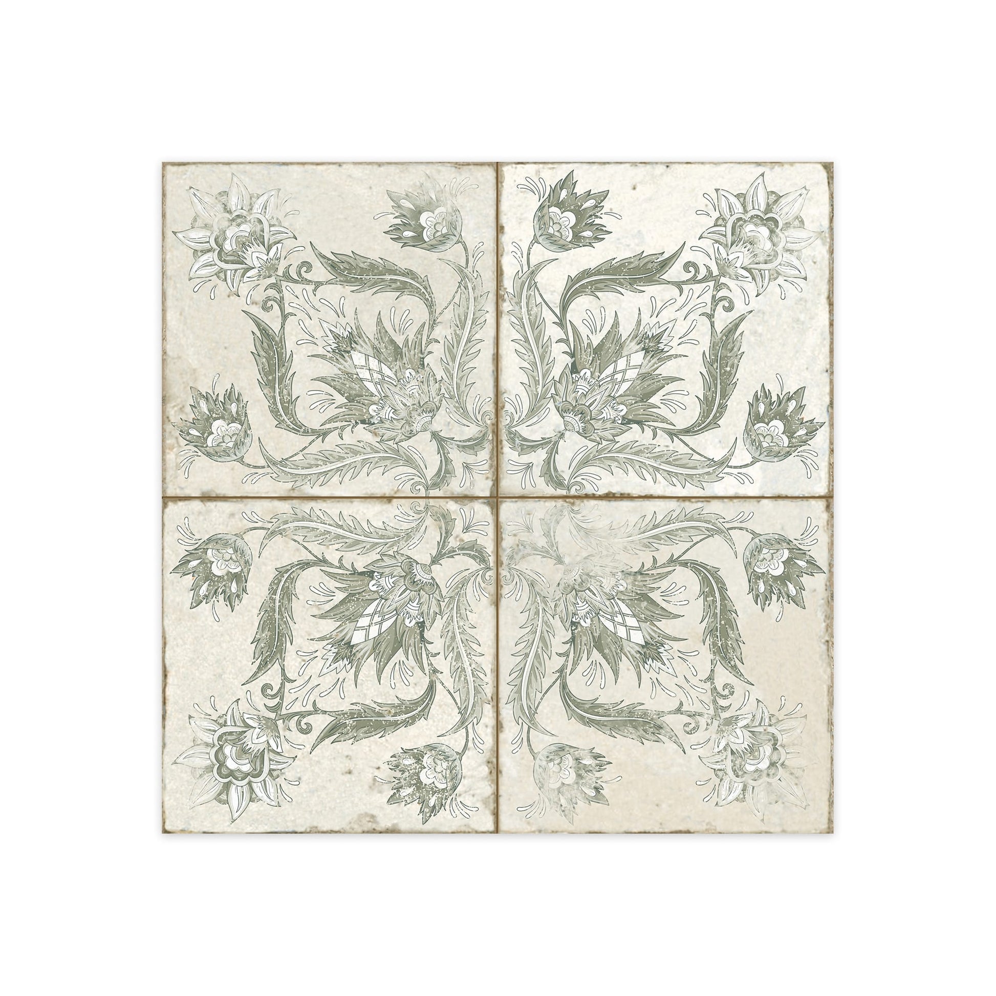 Carrelage Vintage Vert Leptis 45x45x0,95 cm Camoria - Sol et mur intérieur