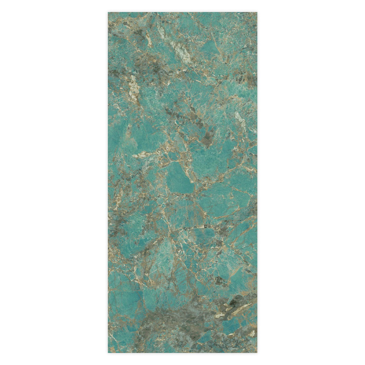 Carrelage effet Pierre Vert Amazonite 278x120x0,6 cm Brillant Florenza - Mur intérieur