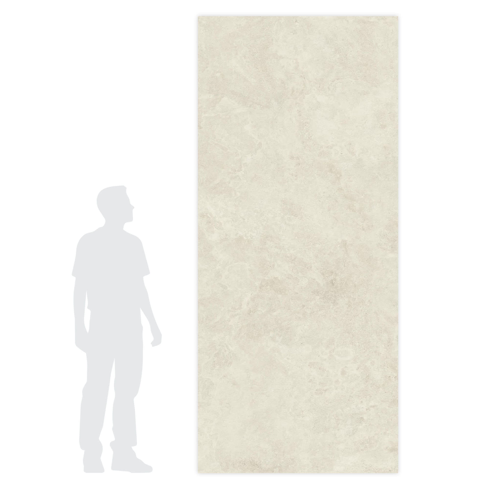 Carrelage effet Pierre Calcaire Ivoire 278x120x0,6 cm Mat Rocalta - Mur intérieur