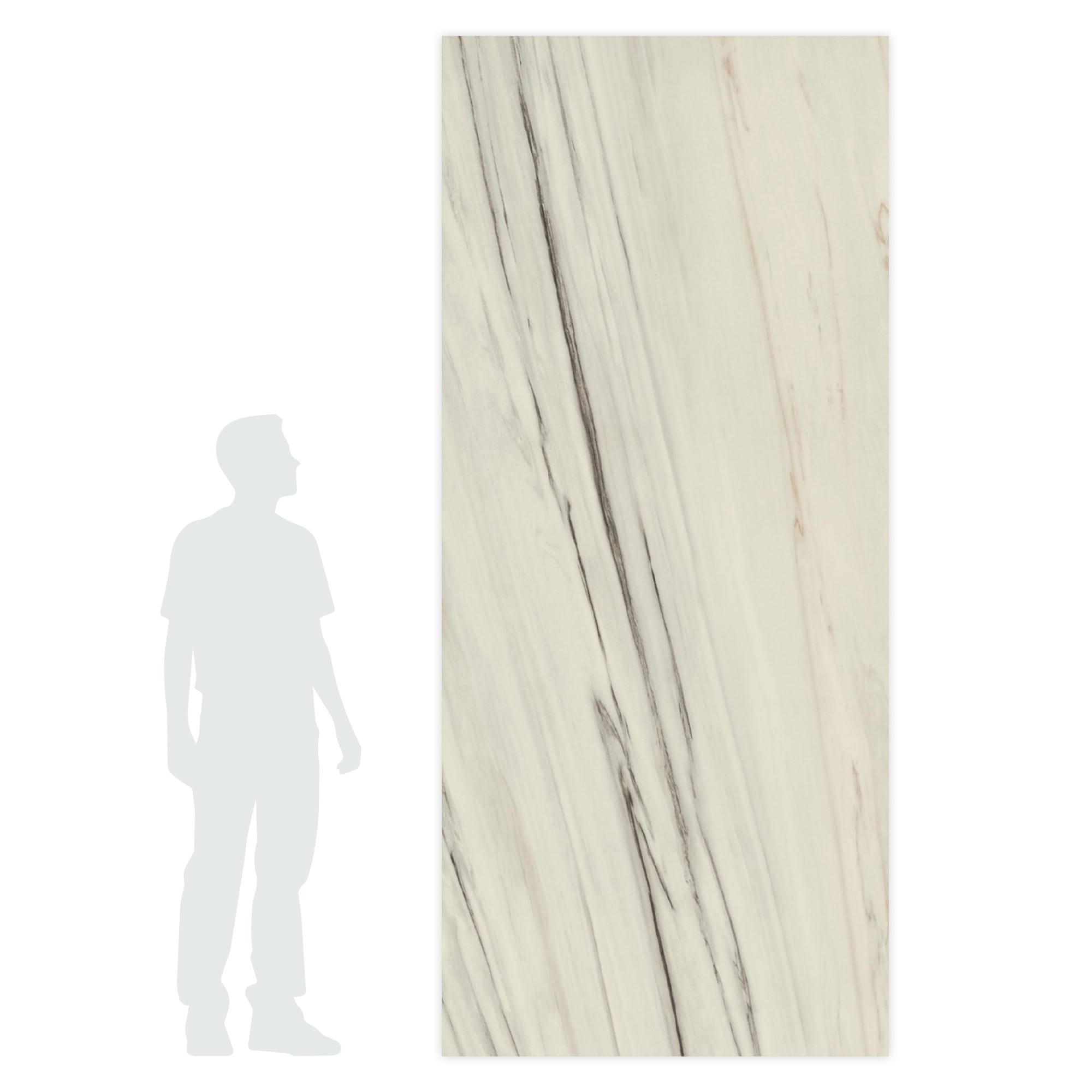 Carrelage effet Marbre Blanc Aurora 278x120x0,6 cm Brillant Magnaro - Mur intérieur