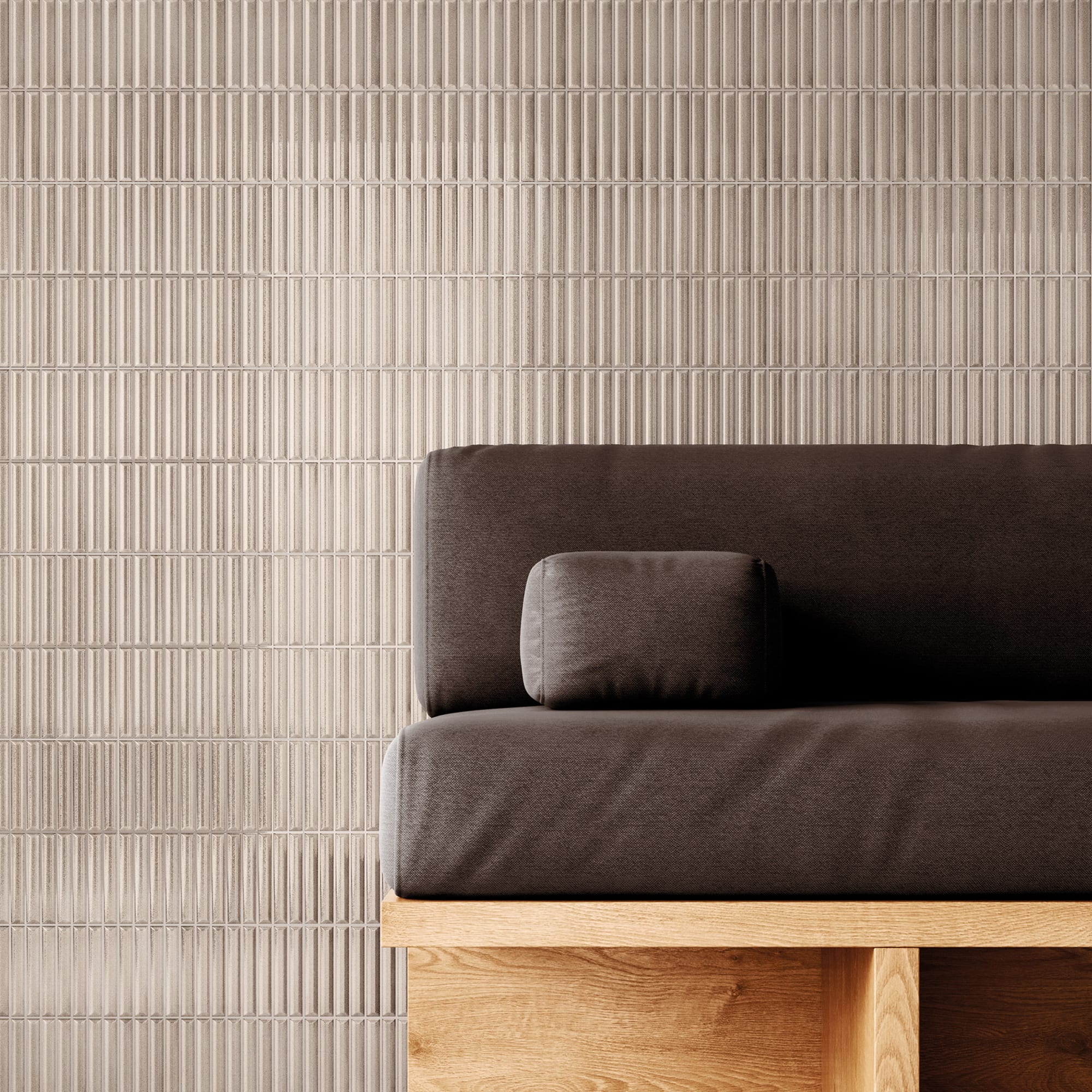 Carrelage 3D Greige 20x20x0,78 cm Lurexio - Mur intérieur