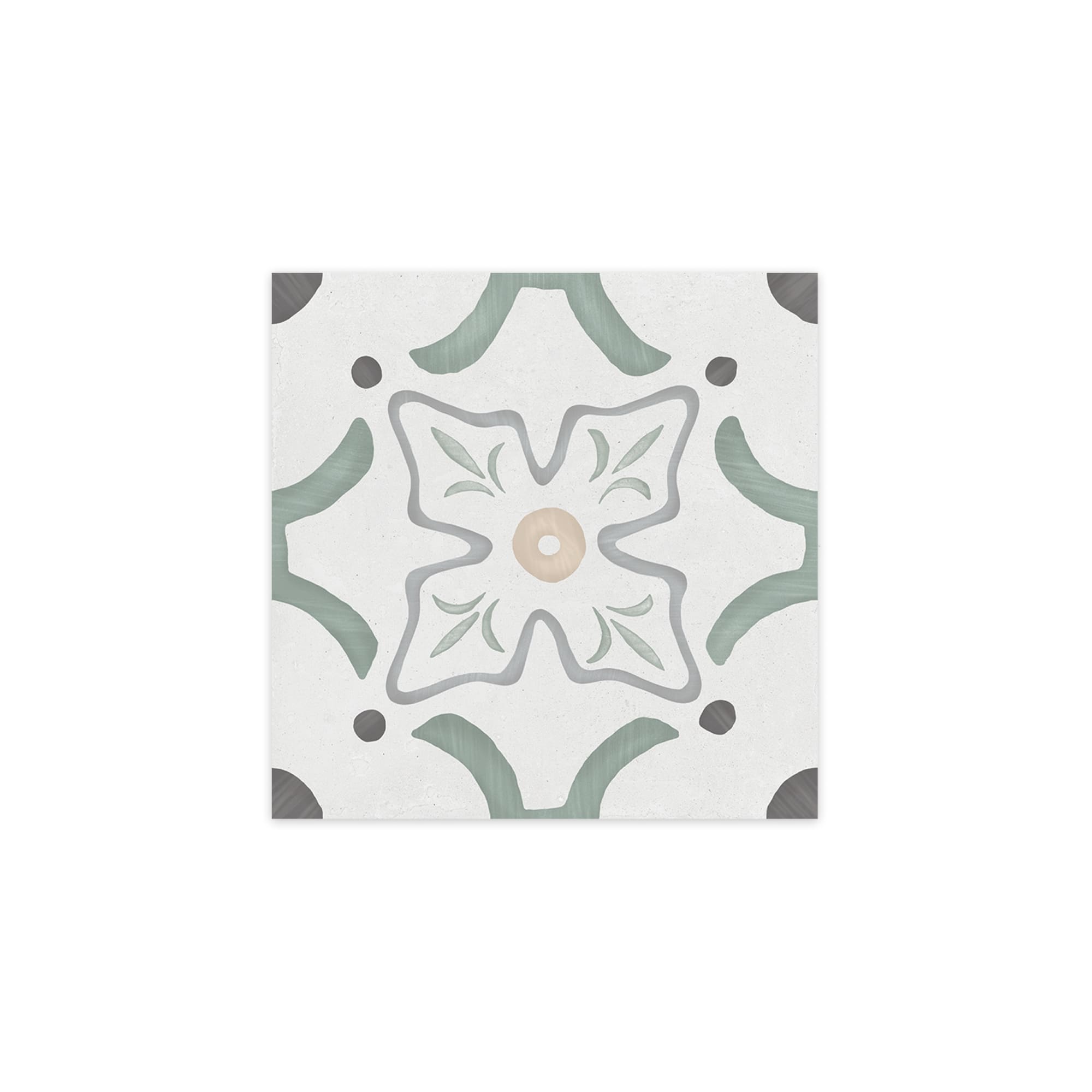 Carrelage effet Carreau ciment Sorella Vert 22,3x22,3x0,9 cm Ventoril - Sol et mur intérieur