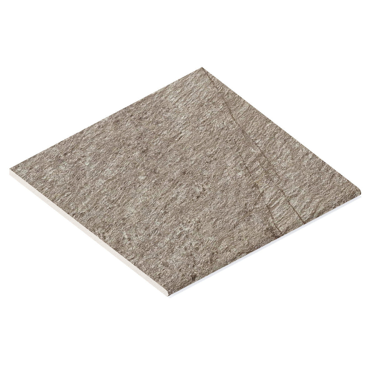 Margelle de piscine effet Pierre Quartzite Gris Roche 60x60x2 cm Bord 1/2 Rond Salvero