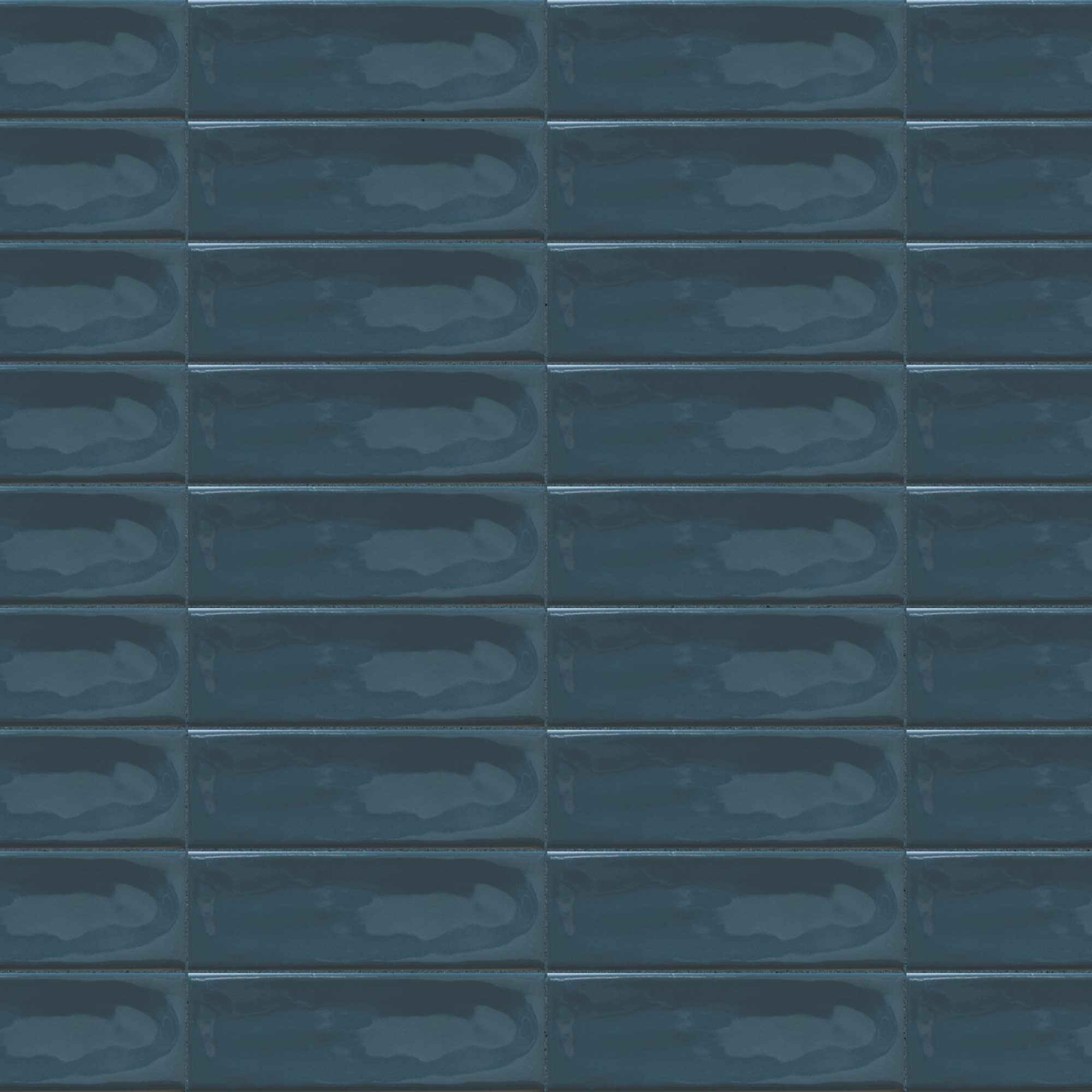 Carrelage effet Zellige Bleu 14,6x4,8x0,8 cm Brillant Bravio - Mur intérieur